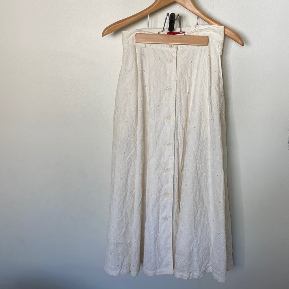 Atelier-Pierrot Embroidered Eyelet Skirt